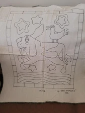 Lil Star Spangled Dog Rug Hooking Pattern on Monks