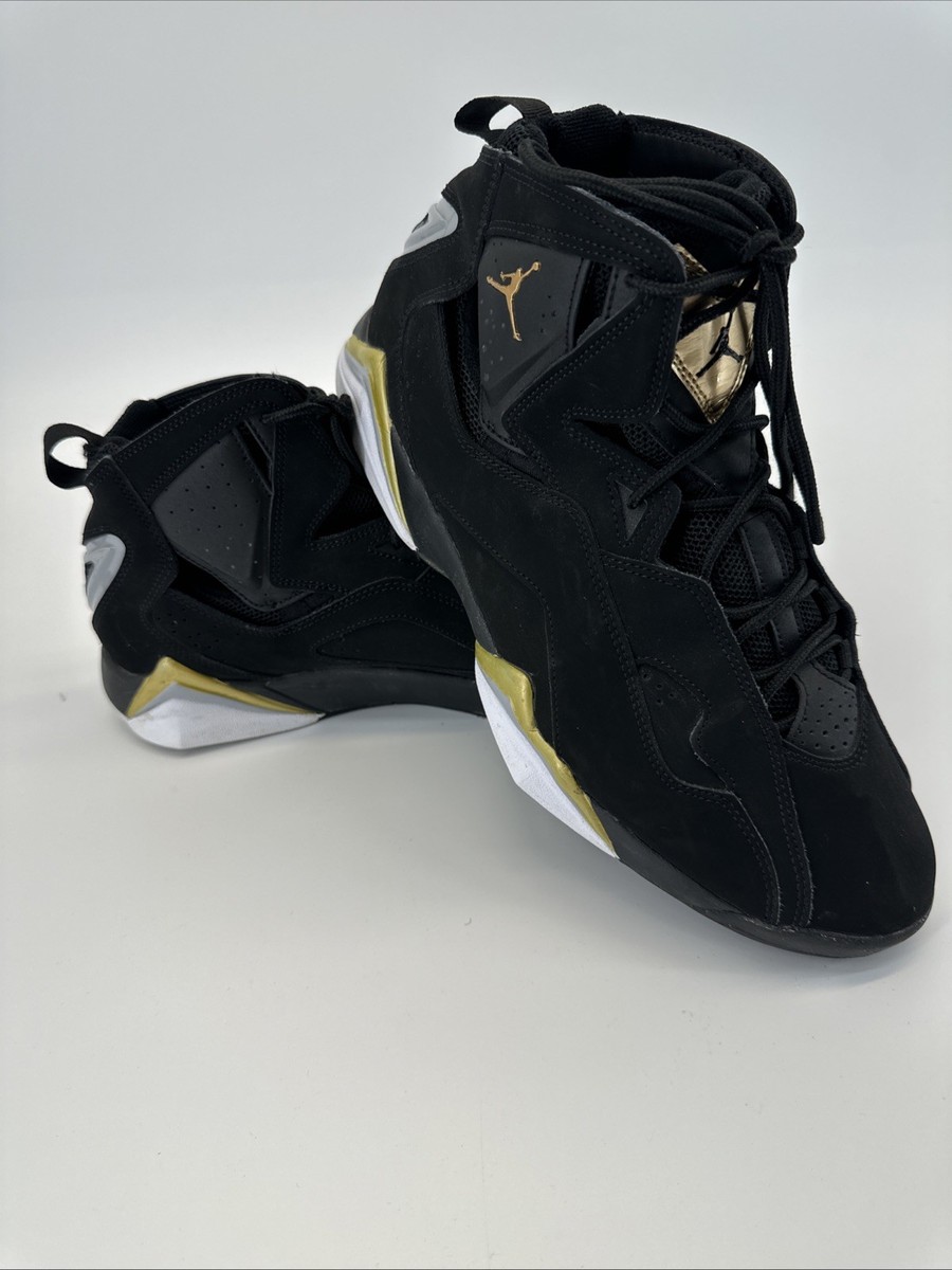 Nike Jordan True Flight Sneakers Men\'s Size 11 Black Metallic Gold Leather Shoes Size 11 - Air Jordan True Flight Black Metallic Gold  main image 2