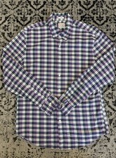 J. Crew The Broken In Oxford Button Down Shirt Men's Medium Plaid Slim Fit