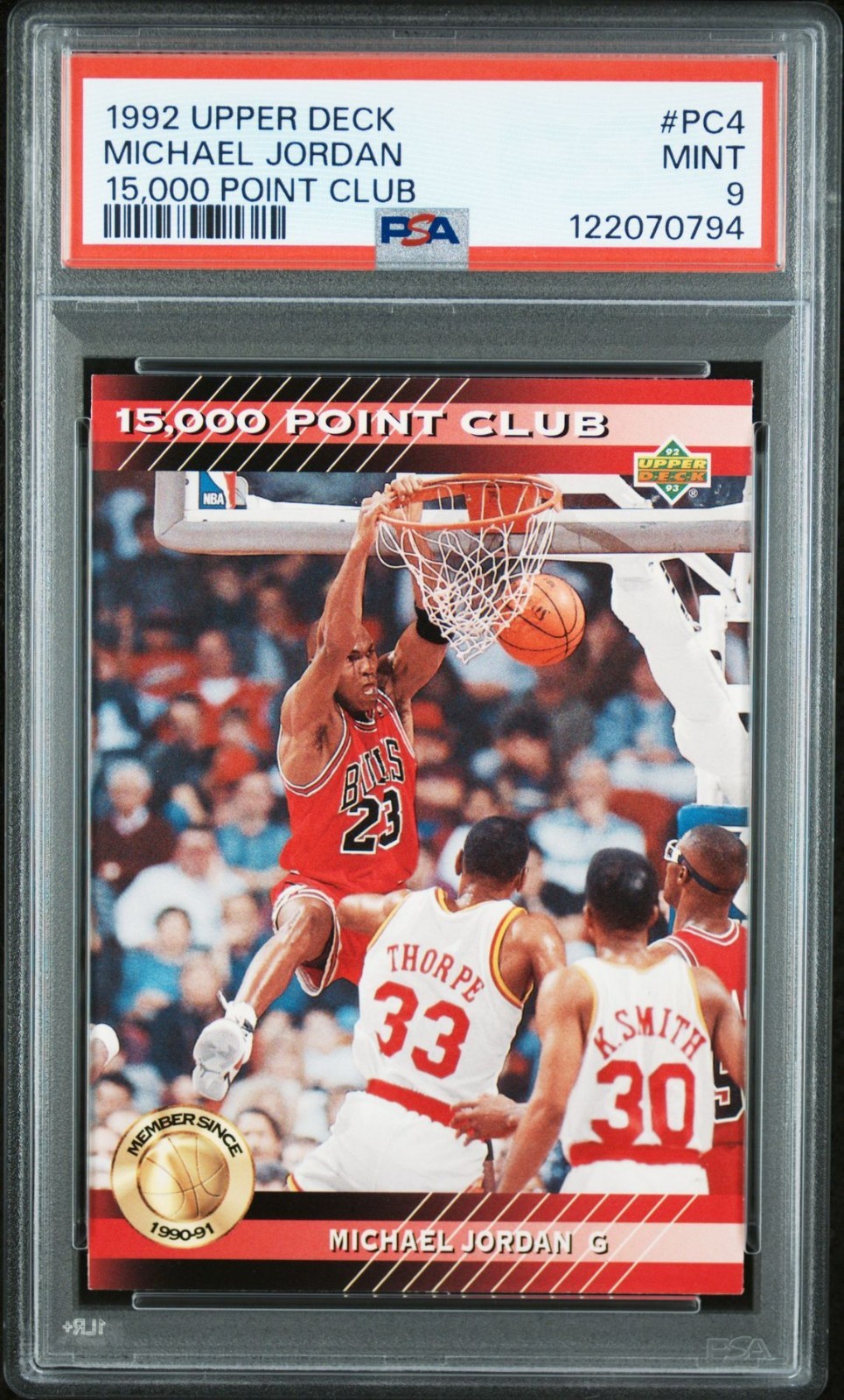 1992 Upper Deck 15000 Point Club #PC4 Michael Jordan  PSA 9  5699