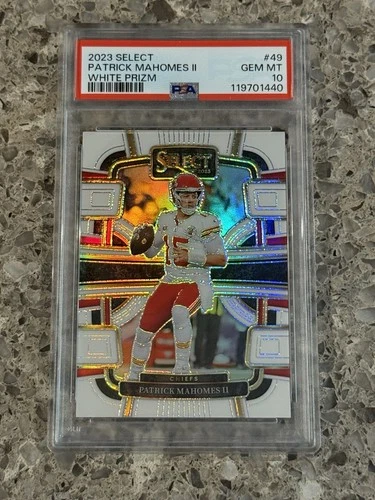 Patrick Mahomes 2023 Select Concourse Level White Prizm #’d/35 PSA 10 GEM MINT