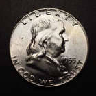 1955 *P* UNC SILVER FRANKLIN HALF DOLLAR **NICE COIN!** FREE SHIPPING! C 1043