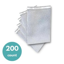 200 Pack 12" X 15.5" Clear Bubble Out Pouches Cushion Shipping Protective Wrap