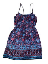 American Eagle Outfitters Y2K Paisley Adjustable String Strap Dress Size XS