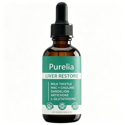 Purelia Liver Restore, Complete Liver Support Supplement with Milk Thistle, Dand