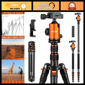 Tripode de 80/85" de poids lourd & Monopod pour appareil photo & Téléphone, 360° Tête de balle, 35 L'emploi des femmes
