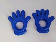 Set Of 2 Blue 2000 Hasbro HAND SHAPED TEETHER TOY