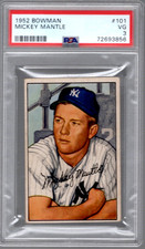 1952 Bowman #101 Mickey Mantle PSA 3 VG Card