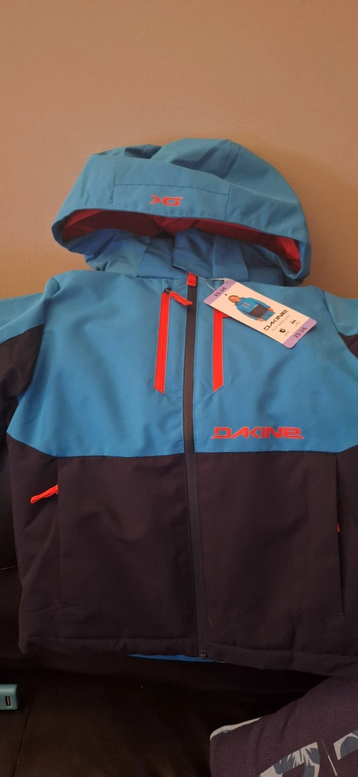 Dakine Youth Snow Jacket XS 5/6 BLUE Insulated Water Wind Resistant NEW