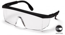 Pyramex SB410ST Integra Safety Glasses Black with Clear Anti-Fog Lens 12 Pair 