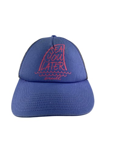 O'Neill Hat OSFM Cap Snap Back Mens One Blue Black Trucker Mesh Sea You Later