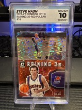 2021-22 Panini Donruss Optic Raining 3s Red Steve Nash GEM MT 10 SP🔥