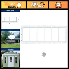 Transom Window for Playhouse, Chicken Coop Garage - Fixed Metal Tempered Glass
