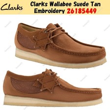 Clarks Wallabee Suede Tan Embroidery 26185449