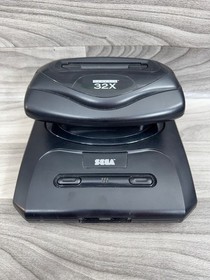 SEGA GENESIS MODEL 2 + SEGA 32X CONSOLE BUNDLE CONTROLLER ALL CORDS LOT WORKS