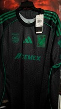 Mexico Adidas Tigres UANL 25/26 Black and Green 3rd Jersey Mens Size L