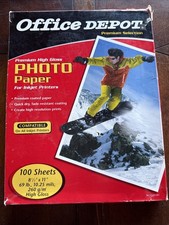 Office Depot PREMIUM High Gloss Photo Paper 100 Sheets 8.5  x11  69 lb 10.25 mils