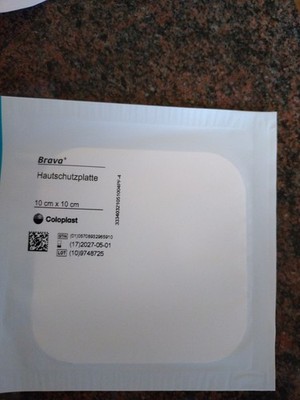 BRAVA Coloplast Hautschutzplatten 10 x 10 cm, 10 Stück MHD 2027 Neu