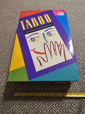 Vintage 1989 Taboo Board Game Milton Bradley The Game of Unspeakable Cmp & Works