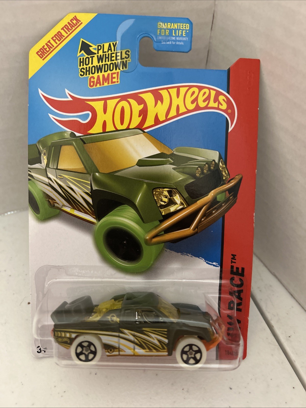 Hot Wheels 2014 HW Race Off Track #184/250 Wheels Glow in the Dark - THunt