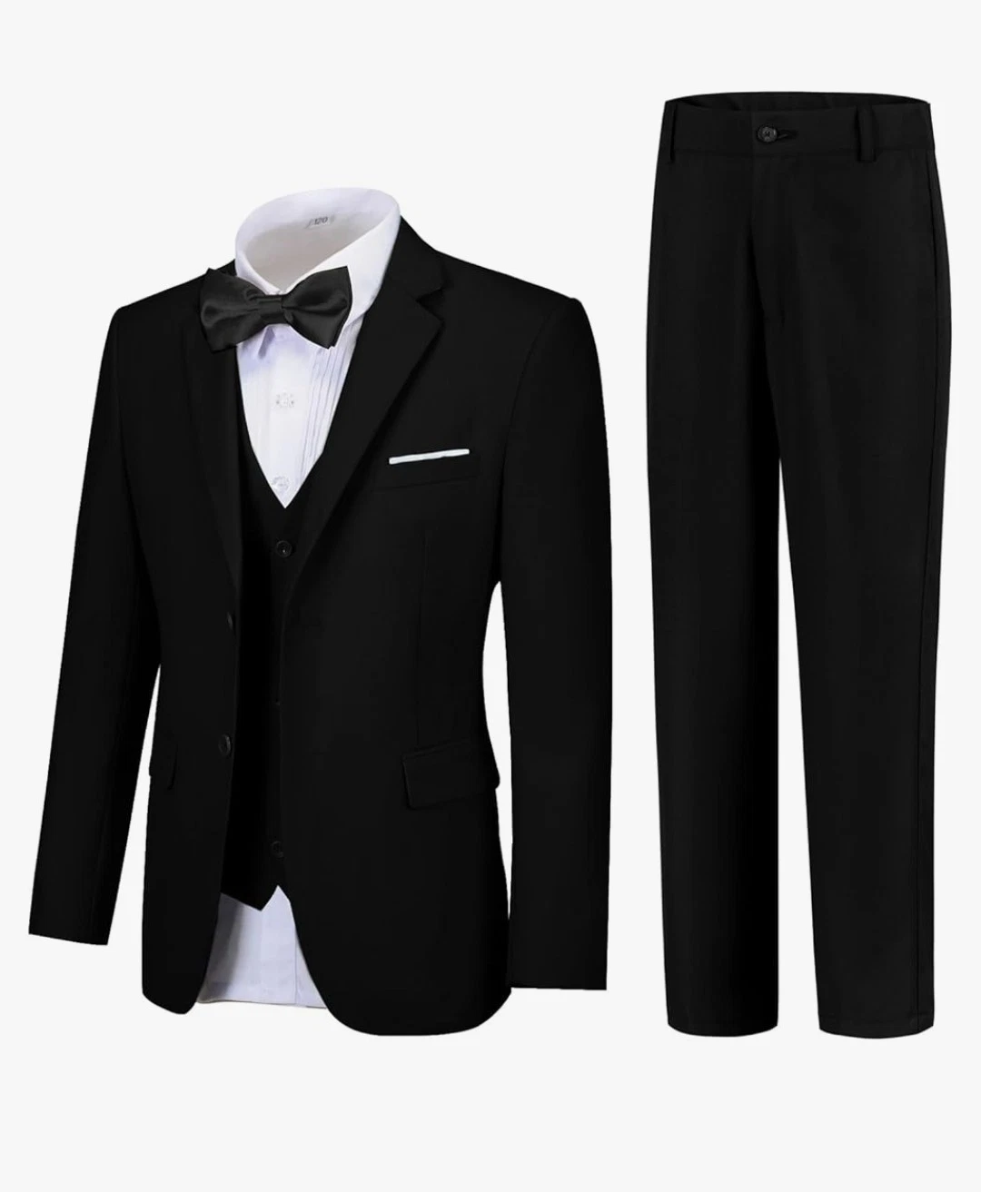 Size 6 Boy Suits 5 Pieces Formal Suit Set with Adjustable Waist Kids Dress Suit
