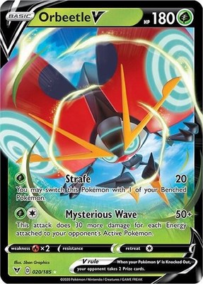 Pokemon Vivid Voltage Ultra Rare Orbeetle V 020/185 - Near Mint (NM)