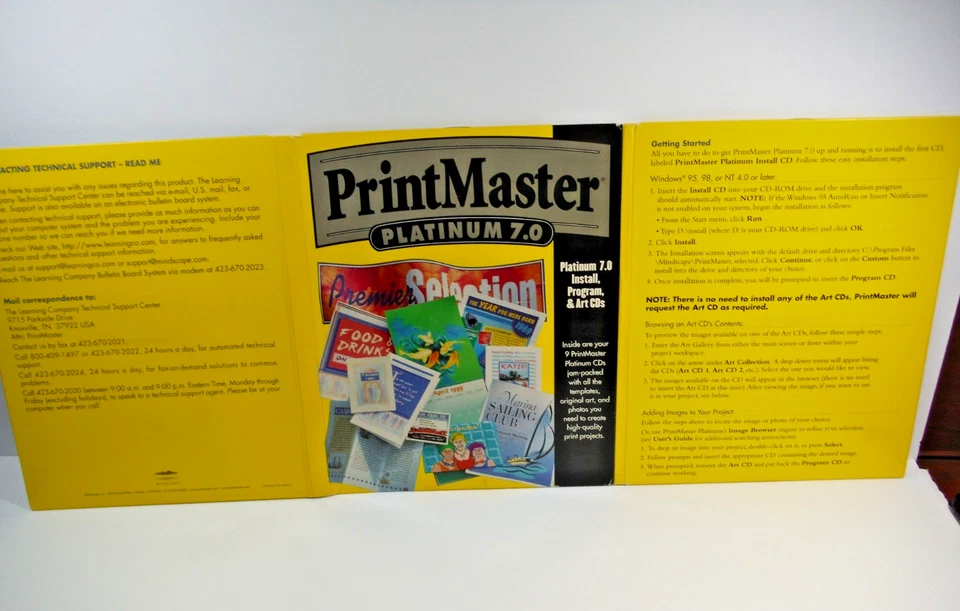 PrintMaster Platinum 7.0 Windows 95 98 NT 4.0 Install Program 9 CDs Software - Image 3 of 4