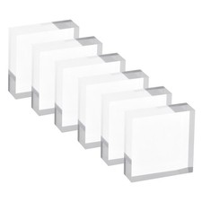 Acrylic Stamp Block, 6 Pack Clear Stamping Block Mountings, 1.2" x 1.2"
