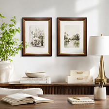 Ornate Walnut Gold Line Photo Picture Poster Frame A1 A2 A3 A4 30x40 40x50 50x70
