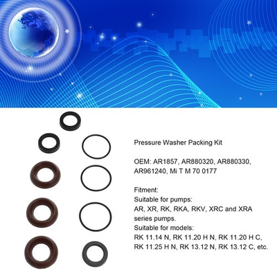 #ad 9pcs Pressure Washer Pump Seal Kit Rubber AR1857 For Annovi Reverberi 18mm RKA $16.05