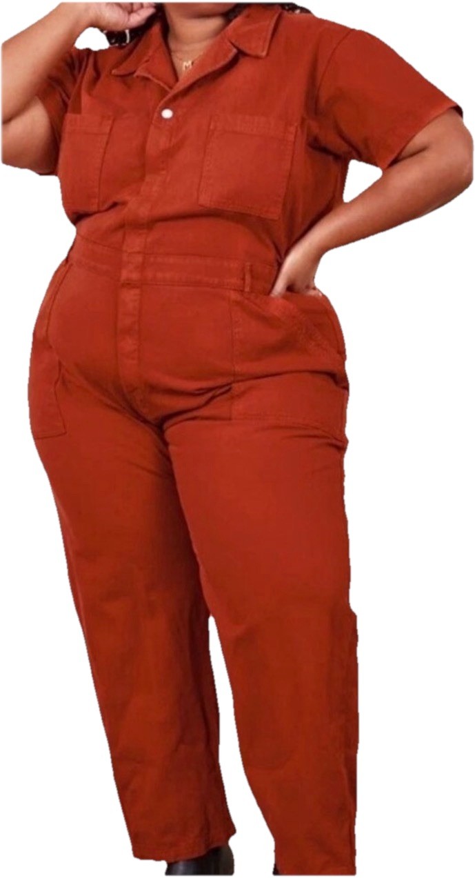 Big Bud Press Jumpsuit Women's  2X - Clay Red (retired color) -  Short Sleeve