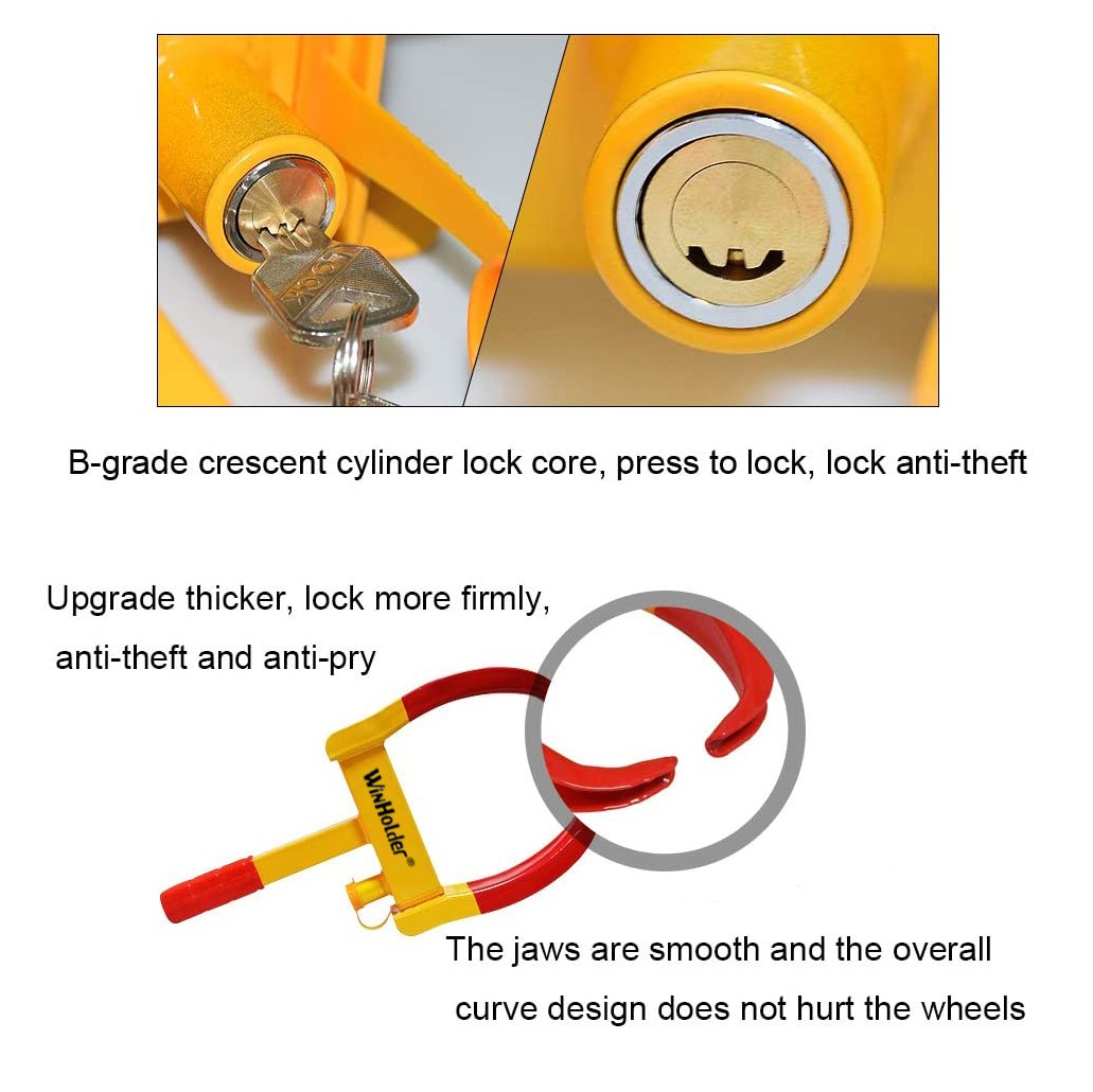 Universal Anti Theft Device Steel Wheel Clamp Tire Lock Car Security Truck Boat