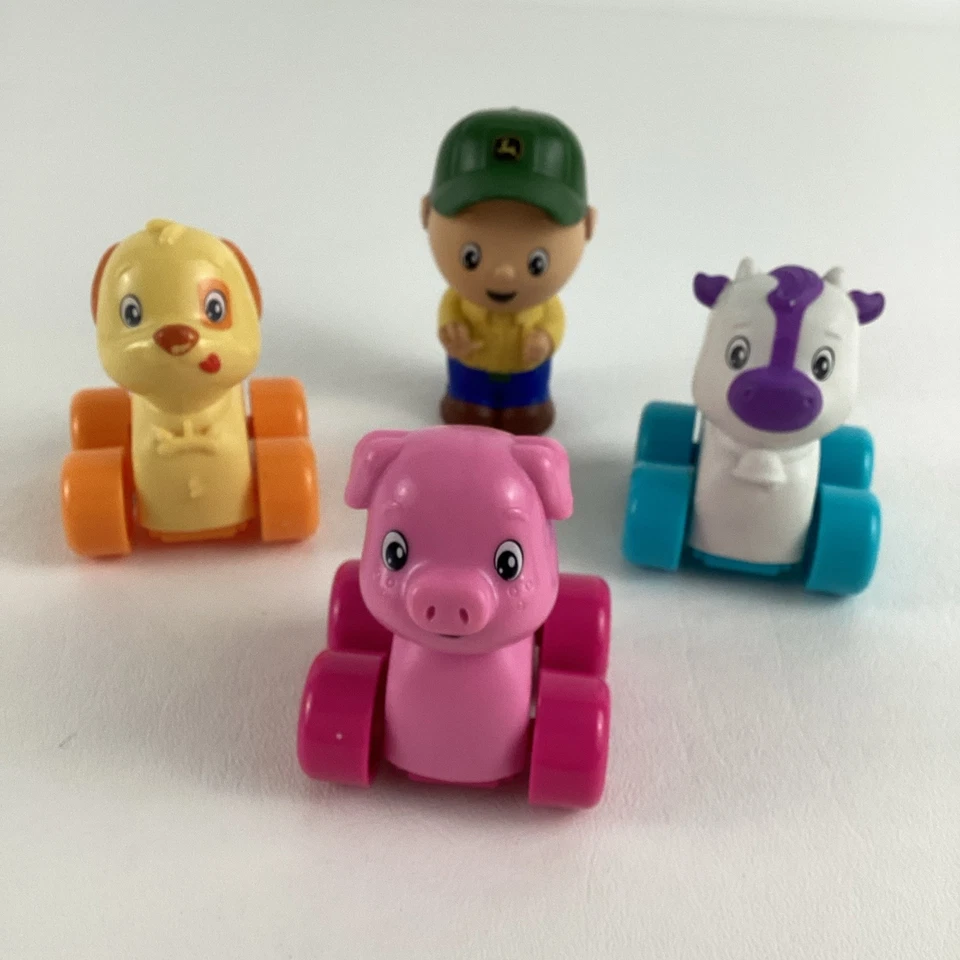 John Deere Animal Sounds Wagon Ride Farm Tractor Barnyard Figures 2021 Tomy Toy - Image 3 of 4