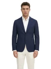 $4250 ISAIA NAPOLI Blue Solid Jacket Sport Coat Fine Cotton 40 US / 50 EU 8R