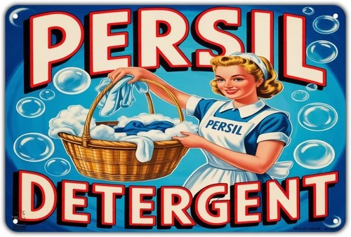 Detergent Ad Tin Metal Signs Home Décor Vintage Laundry Detergent Print Aestheti