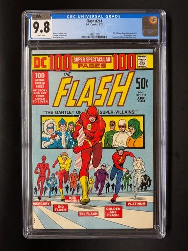 FLASH #214  CGC 9.8 - HIGHEST GRADED -Rarely Avail -WHITE PAGES- Perfect Registr
