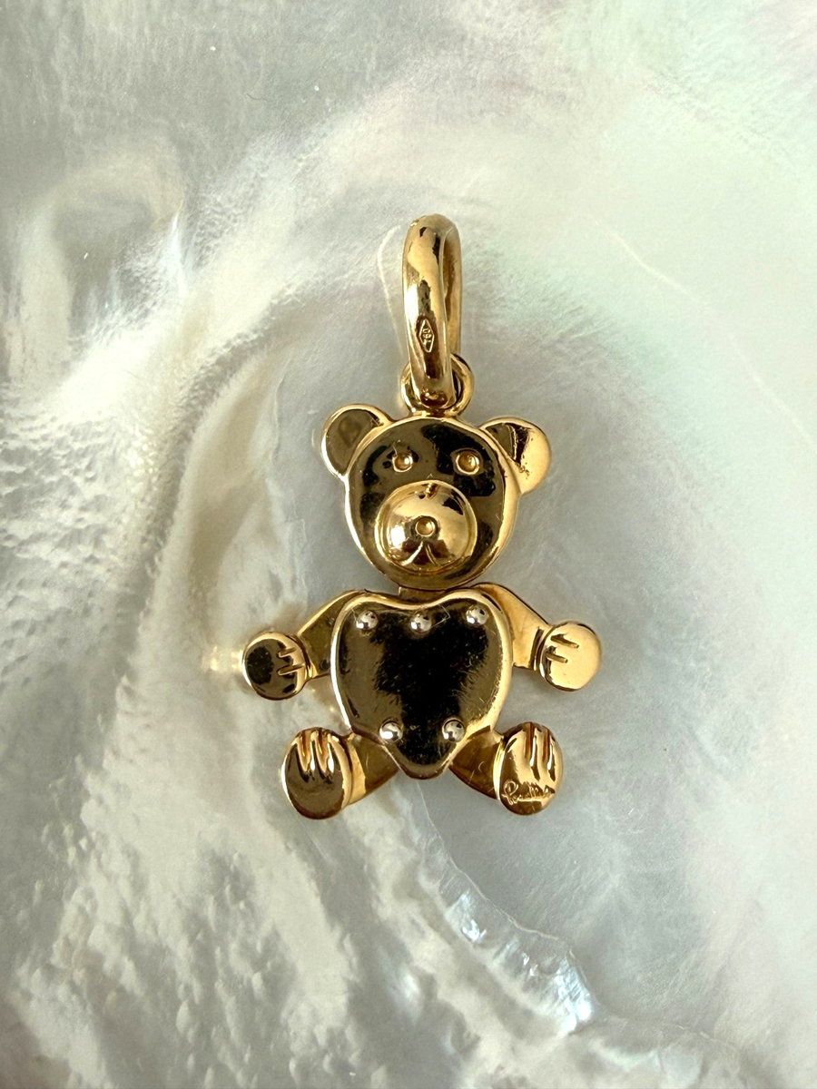 7g Authentic Pomellato Orsetto 18k Yellow Gold Teddy Bear Charm | eBay