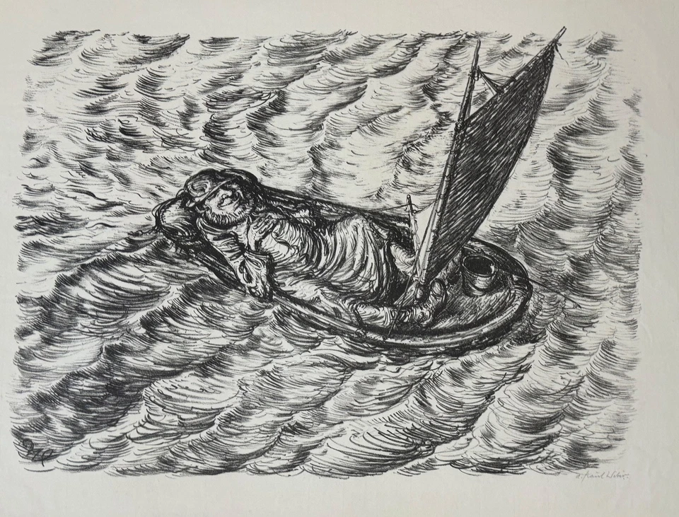 A. Paul Weber, Frohe Fahrt, Lithographie, handsigniert - Bild 2 von 4