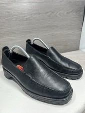 Cole Haan Country Loafer Black Leather Womens 7.5B Lug Chunky Sole Retro Y2K