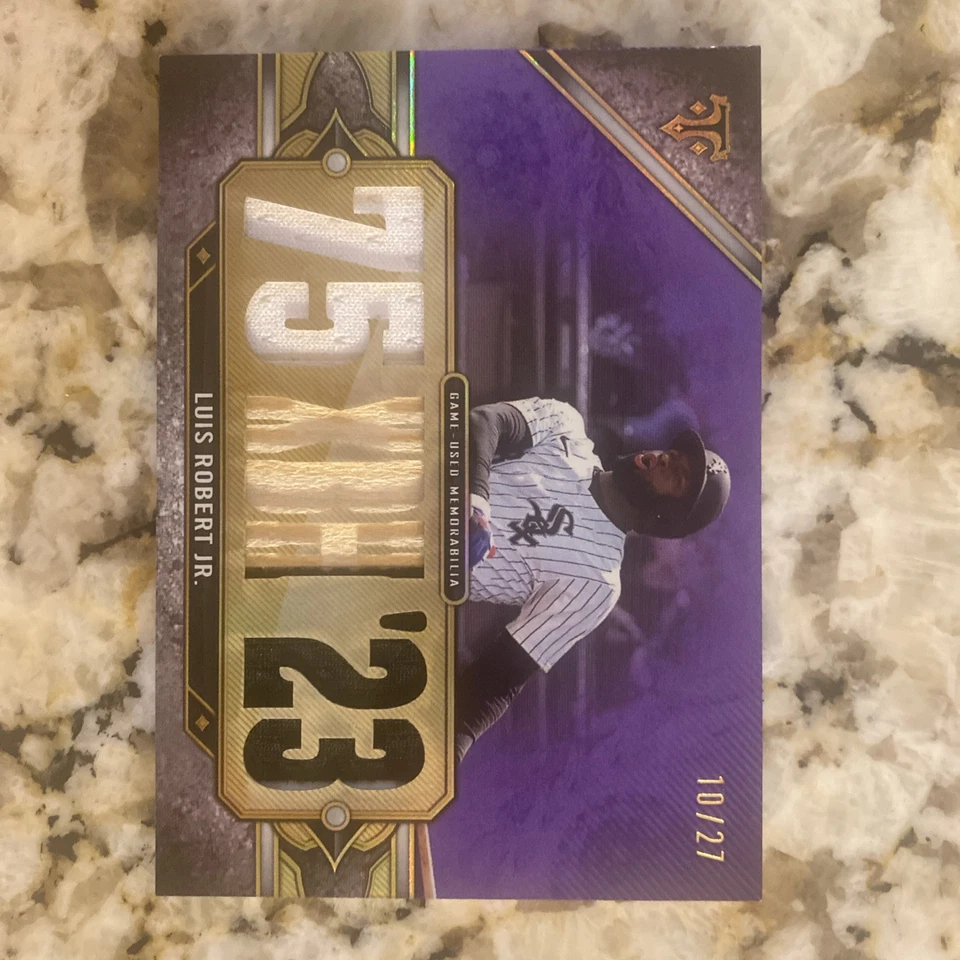 2024 Triple Threads Amethyst 10/27 SP Luis Robert Jr. Game Used Mem. #TTR-LR3 - Image 3 of 3