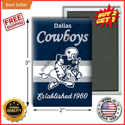 Dallas Cowboys Banner Flag Established 1960  2'' x 3'' Locker Magnet