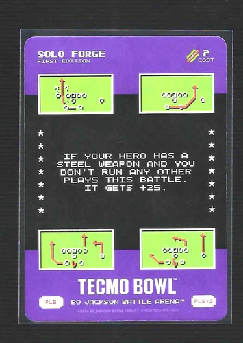 SOLO FORGE 2026 Bo Jackson Battle Arena Tecmo Bowl SSP Super Short Play #PL5
