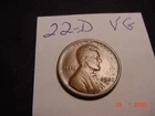 1922D Lincoln Cent VG
