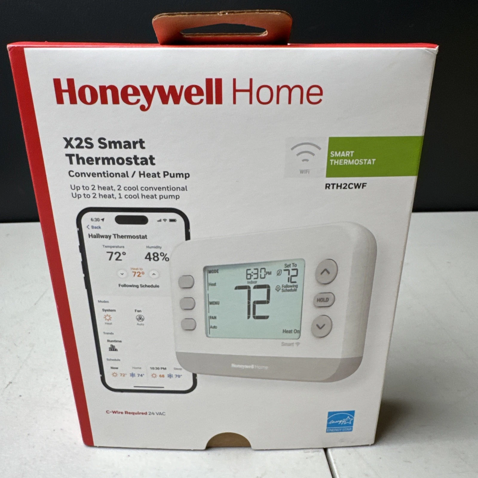Honeywell Home X2S Smart WiFi Digital Thermostat White/Grey - New