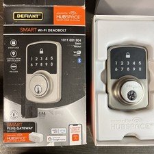 Defiant Square Satin Nickel Wi-Fi Electronic ...