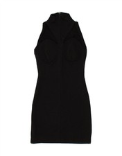 VINTAGE Womens Bodycon Dress US 0 XS Black Viscose AT02