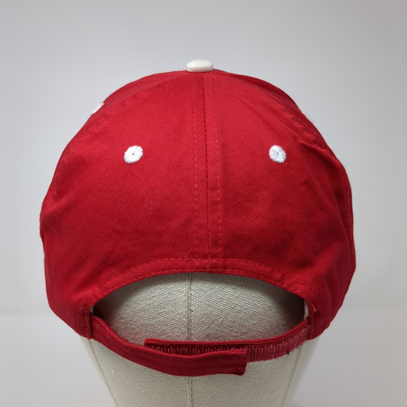 Budweiser Strapback Hat Red OSFA Adjustable Embro… - image 7