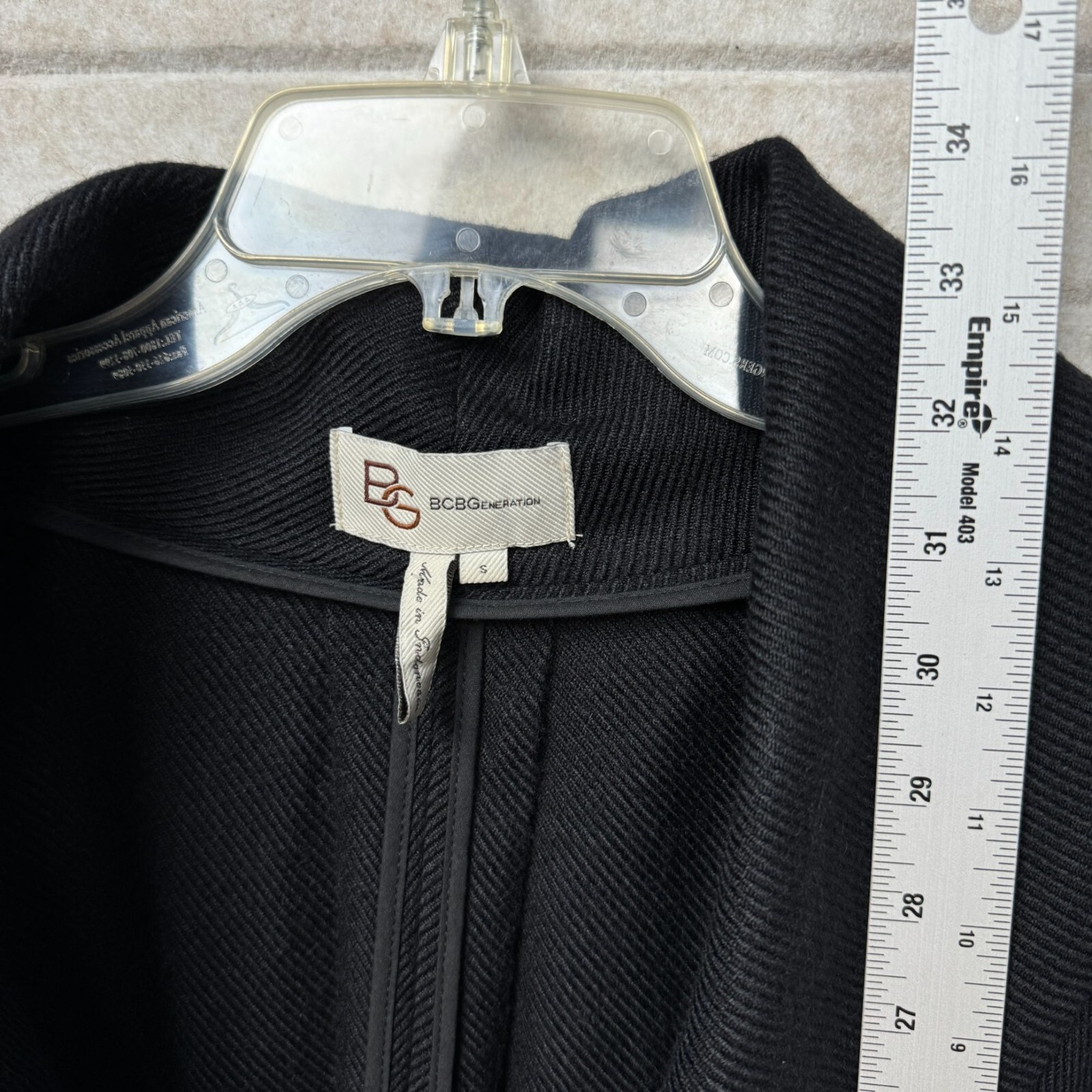 BCBGeneration Black Drape Lapel Jacket Asymmetric… - image 7