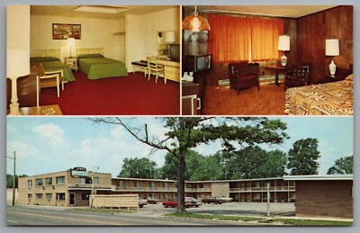 Royal Oak MI Jones Royal Motor Inn Roadside Motel Hazel Park Race Track c1970s