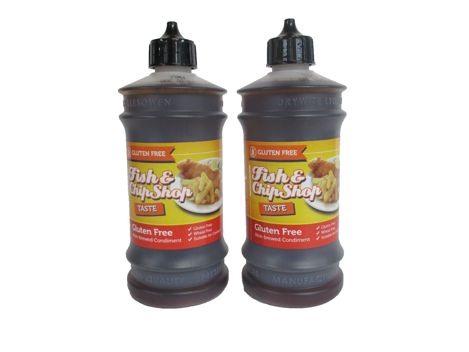 Pack Of 2 x 315ml Drywite Gluten Free Non Brewed Condiment. Chip Shop